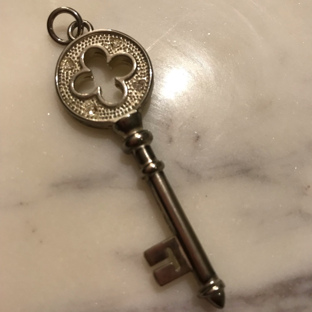 Tiffany & Co. Sterling silver key necklace charm